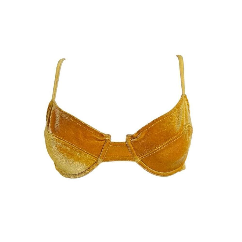 velvet balconette bra